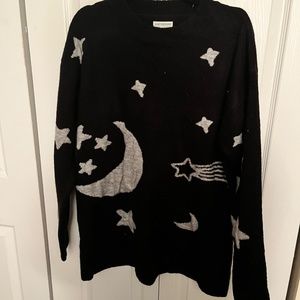 Earthbound Black Moon & Stars Crewneck Sweater